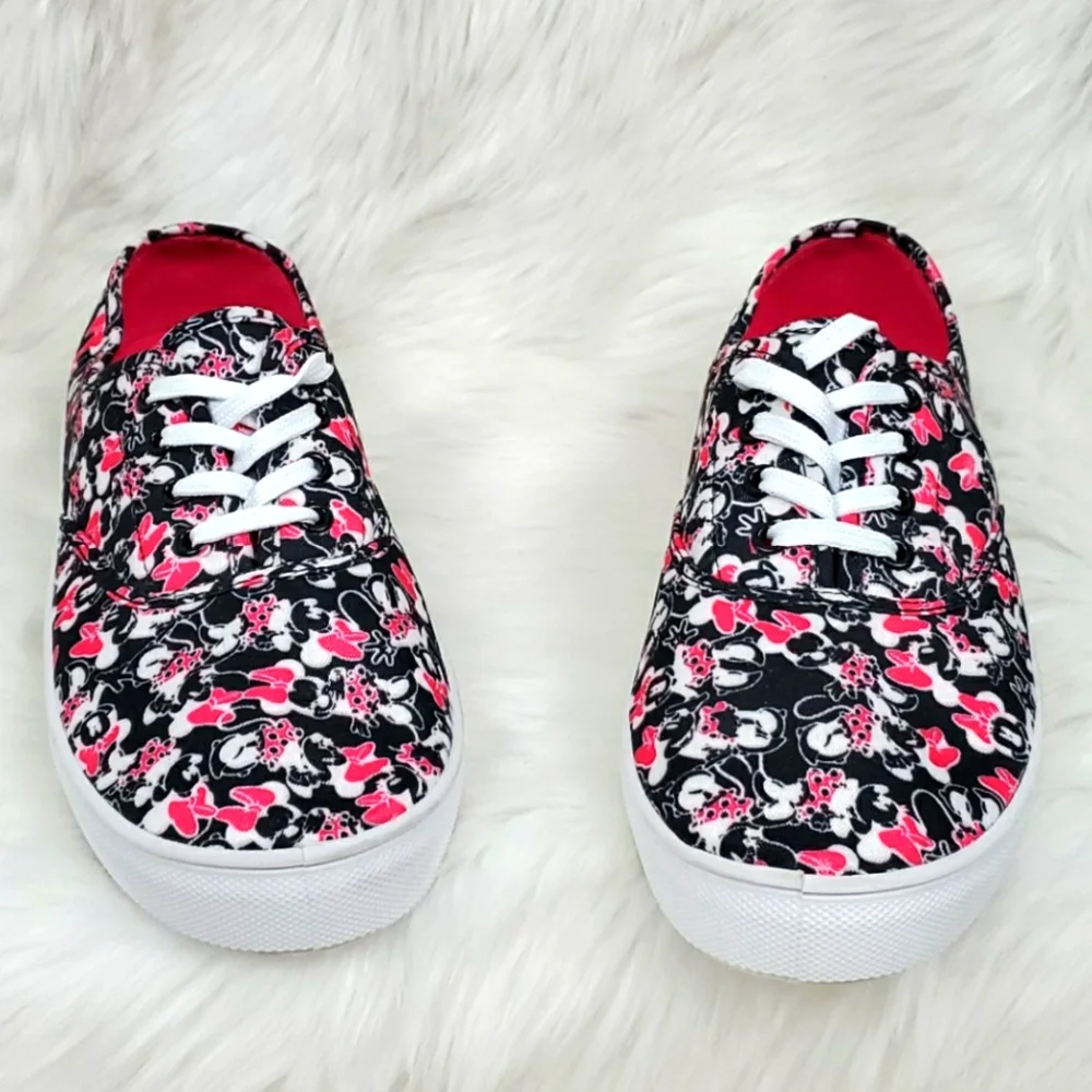 Disney Minnie Mouse sneakers shoes lace up women size 9